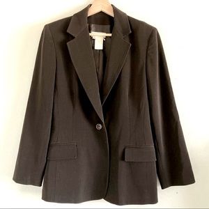 Vintage Gerard Darel Brown Blazer Jacket Long Sleeve 1 Button 2 Pockets Size 40